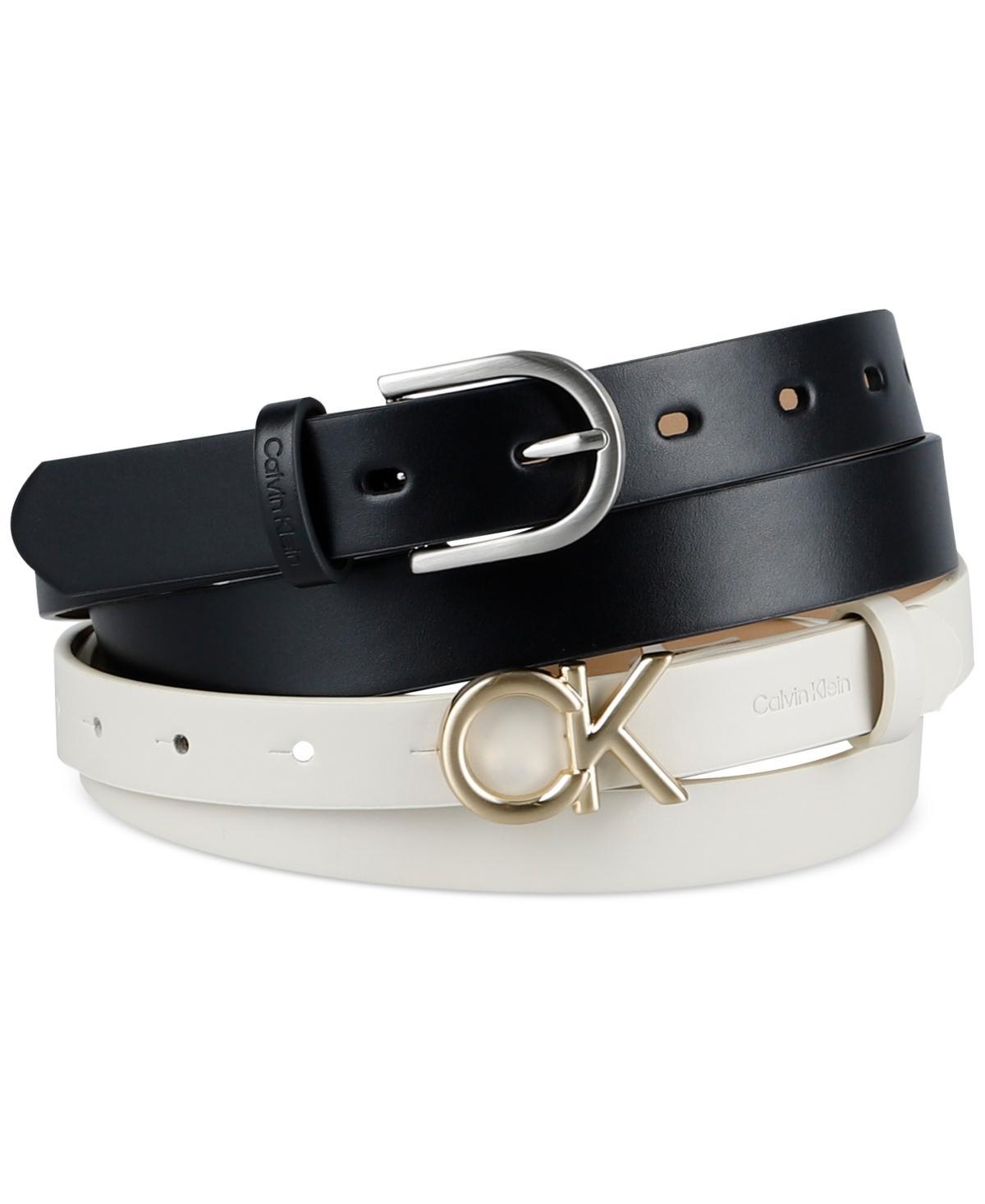 Calvin Klein Womens 2-Pc. Skinny Dress Belts Set - Bone Product Image