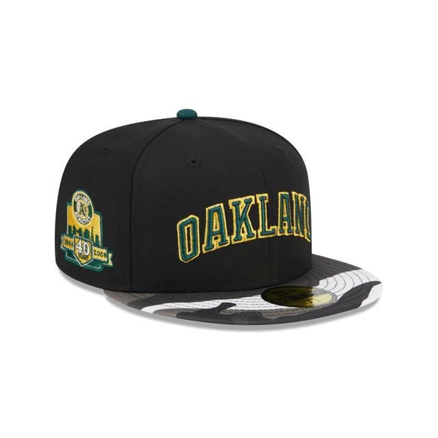 Oakland Athletics Metallic Camo 59FIFTY Fitted Hat Male Product Image