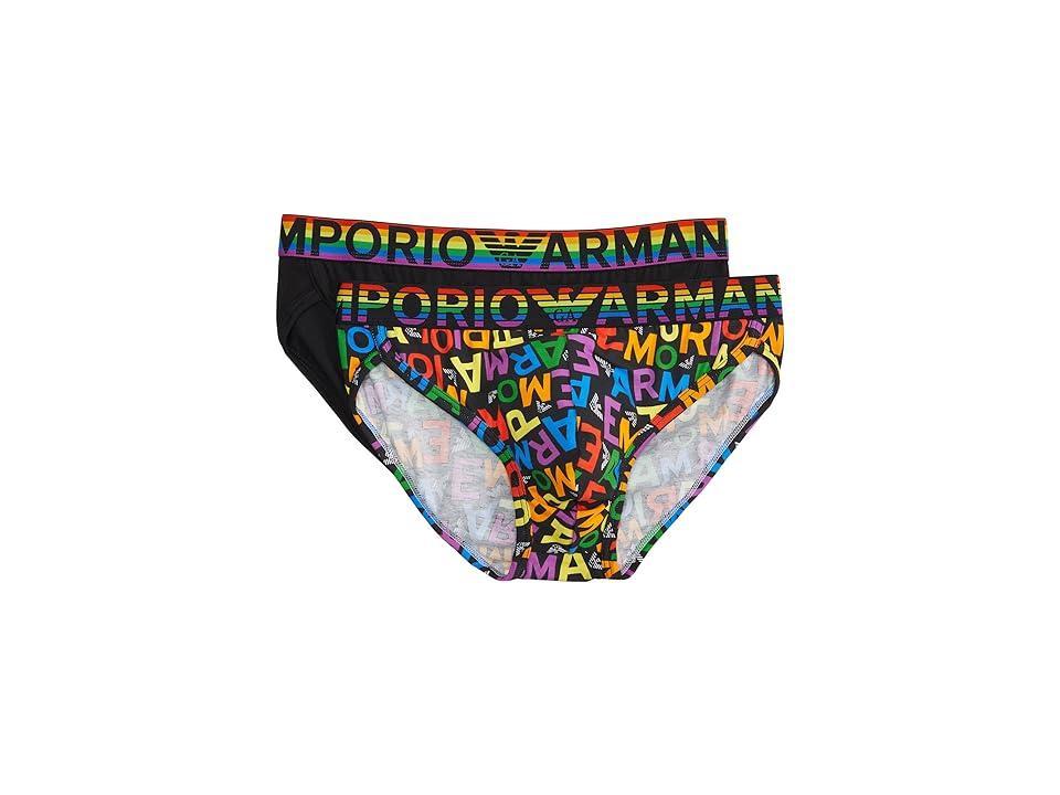 Emporio Armani Rainbow Logo 2-Pack Brief (EA Rainbow Color Men's Underwear Product Image