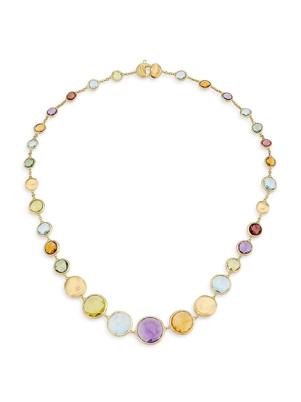 Womens Jaipur 18K Yellow Gold & Multi-Gemstone Necklace Product Image