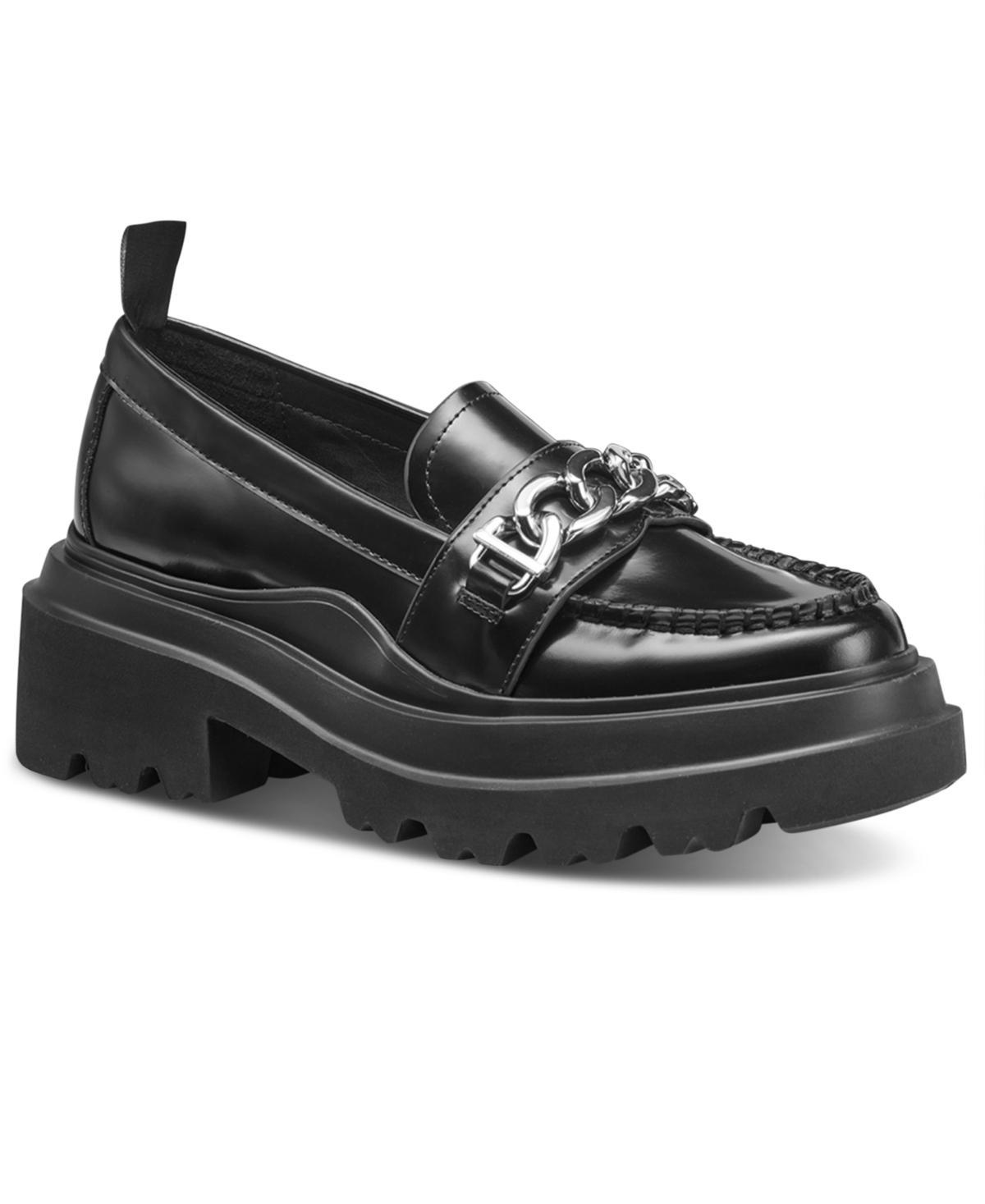 G.H. Bass Platform Lug Leather Chain Loafers Product Image