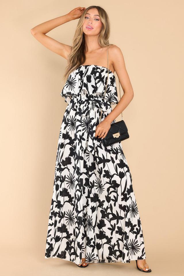 Always A Dime Black Multi Print Jumpsuit Product Image