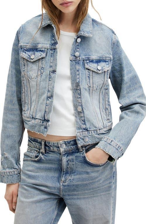 AllSaints Juno Distressed Denim Jacket Product Image