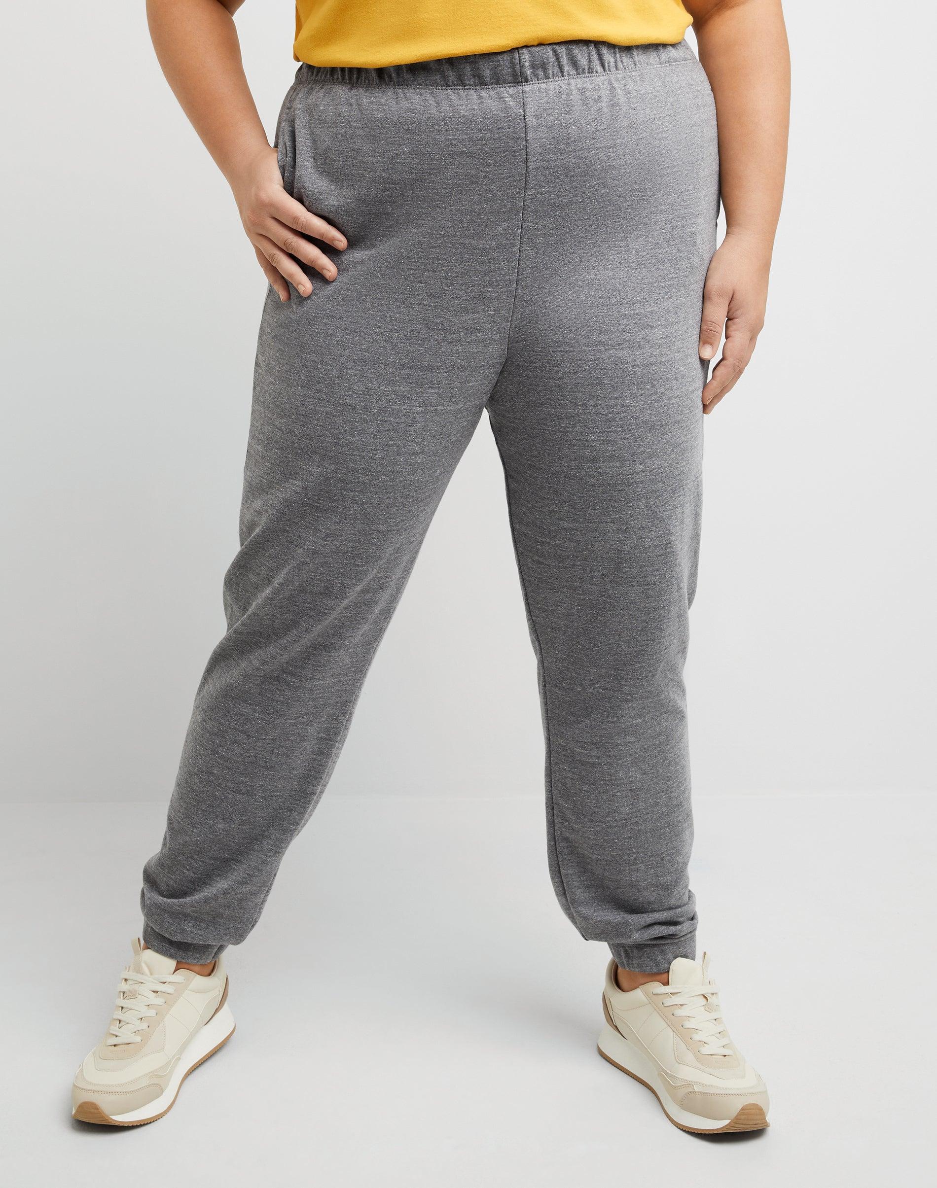 Hanes Originals Womens French Terry Sweatpants, 30 (Plus Size) Mulled Berry PE Heather 4X Product Image