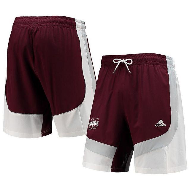 Mens adidas Maroon Mississippi State Bulldogs Swingman Basketball AEROREADY Shorts Product Image