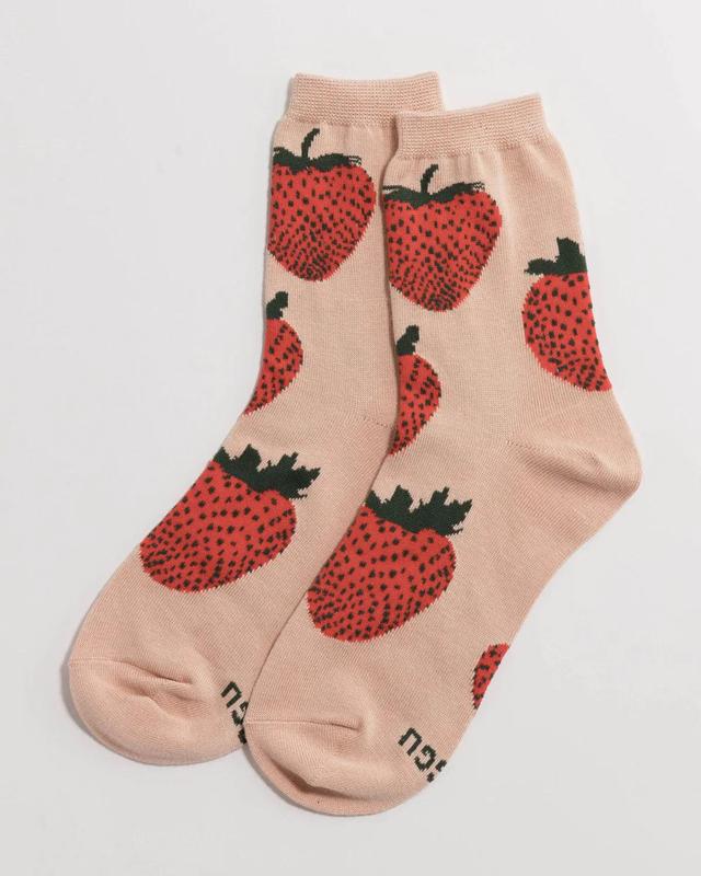 Baggu Crew Sock - Strawberry Product Image