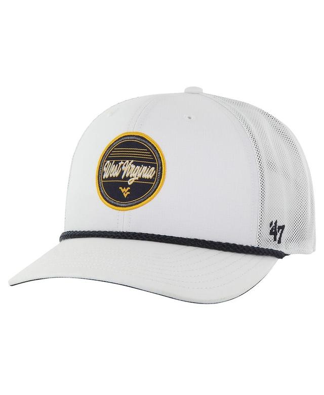 Mens 47 Brand White West Virginia Mountaineers Fairway Trucker Adjustable Hat Product Image