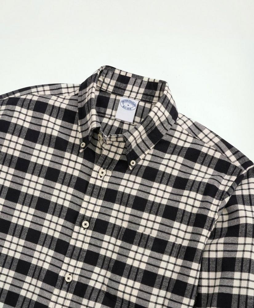 Portuguese Flannel Polo Button Down Collar, Plaid Shirt Product Image