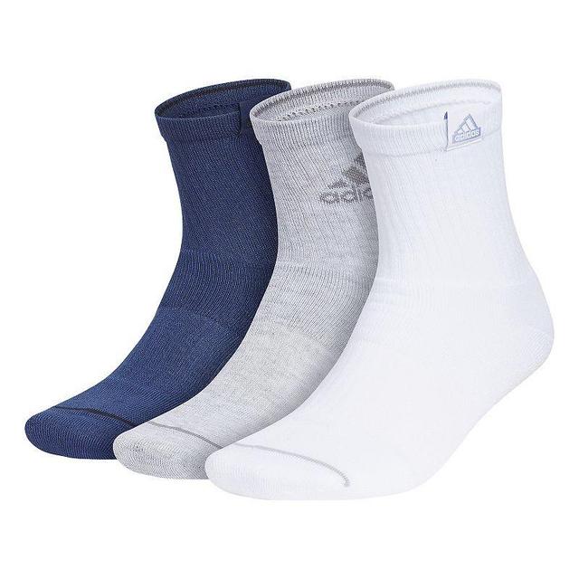 Mens adidas Cushioned Sport 2.0 High Quarter Sock 3-Pack Blue Blue Grey Product Image