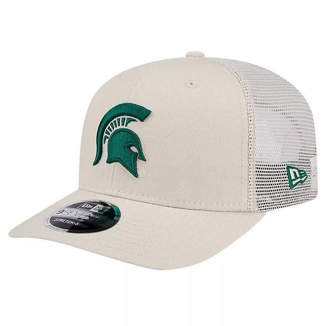 Mens New Era Natural Michigan State Spartans Canvas 9SEVENTY Stretch-Snap Adjustable Hat Product Image