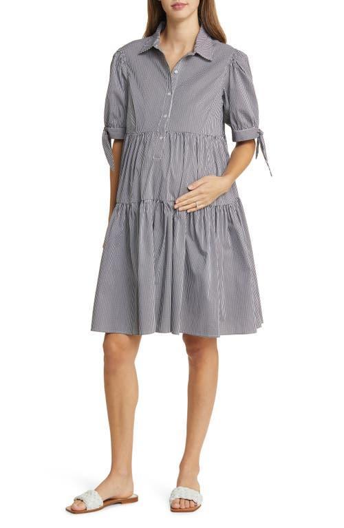 Womens Babette Gingham-Print A-Line Maternity Midi-Dress Product Image