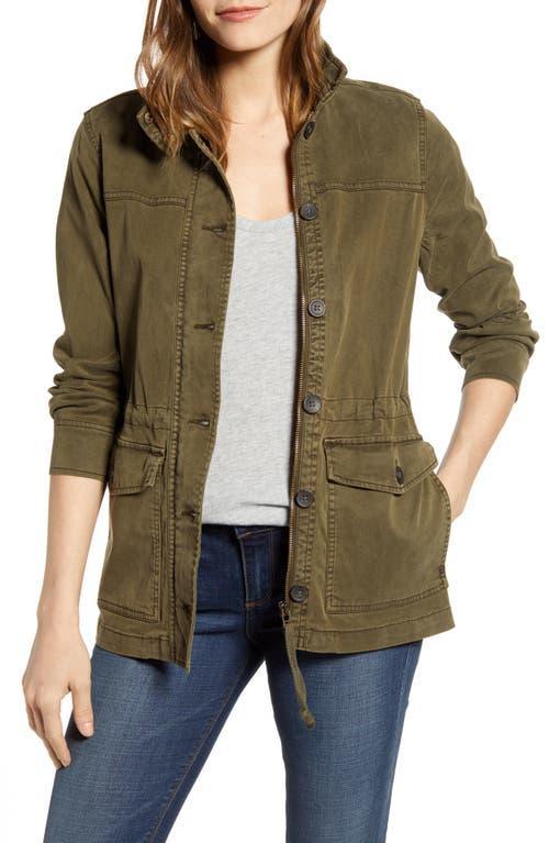 Lucky Brand Utility Jacket (Olive Night) Women's Coat Product Image