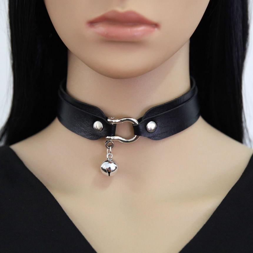 Faux Leather  Bell Choker Product Image