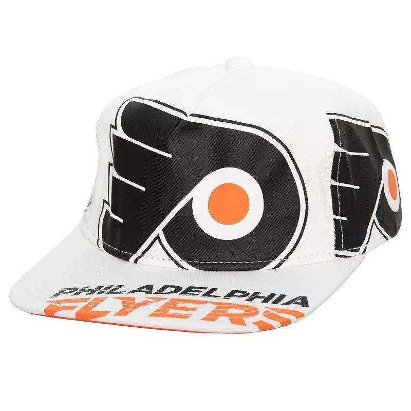 Mens Mitchell & Ness White Philadelphia Flyers In Your Face Deadstock Snapback Hat Product Image