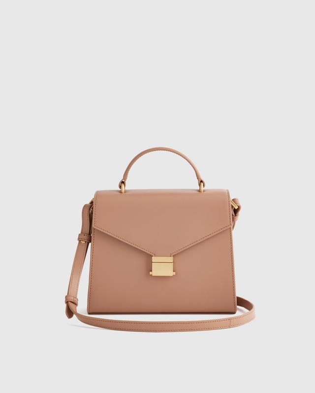 Italian Leather Top Handle Crossbody Product Image