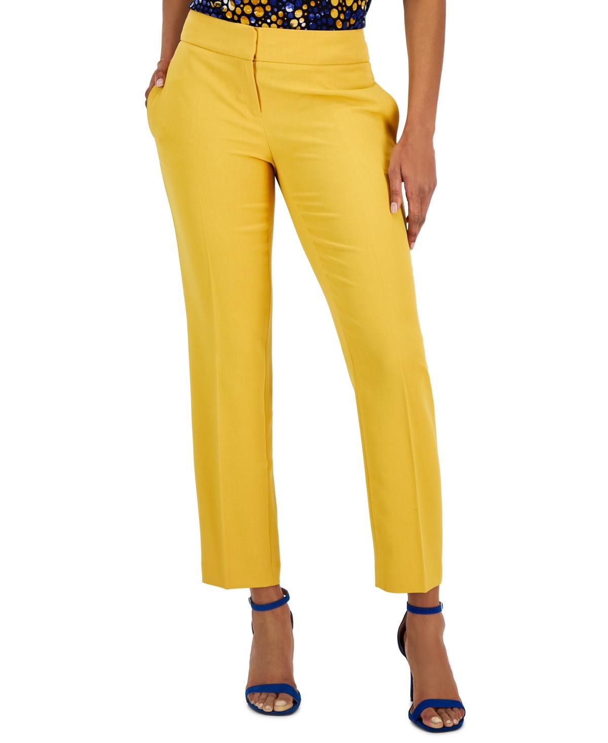 Kasper Womens Stretch-Crepe Straight-Leg Pants, Regular and Petite Sizes Product Image