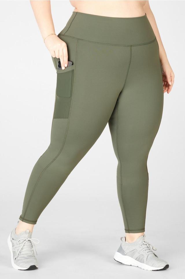 Fabletics On-the-Go High-Waisted Legging Womens green plus Size 4X Product Image