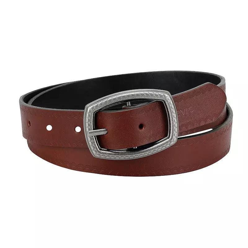 Womens Levis 2-In-1 Reversible Western Center Bar Buckle Leather Belt Product Image