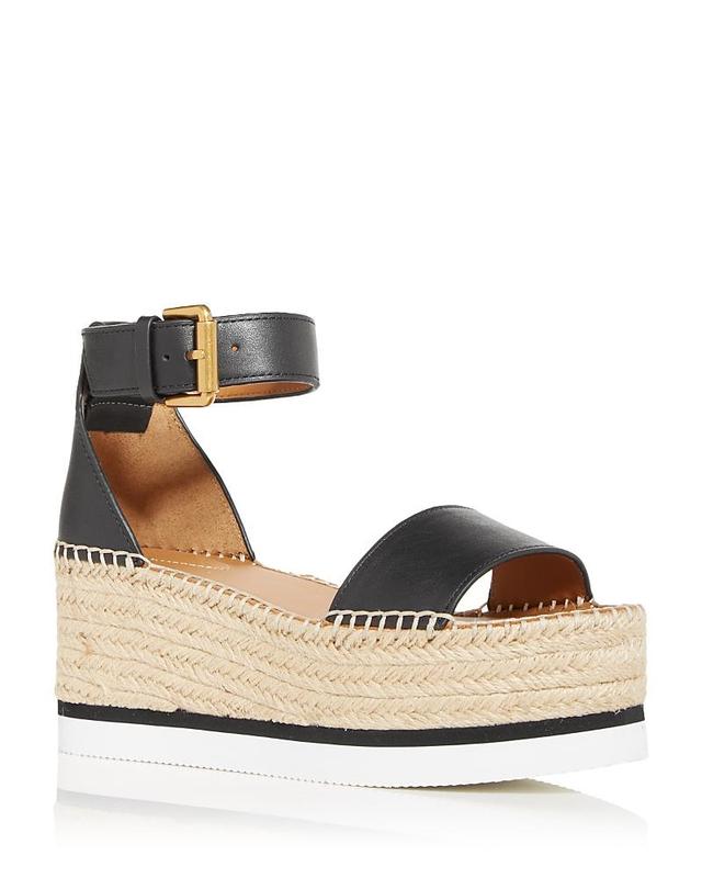 Womens Glyn Leather Espadrille Wedge Sandals Product Image