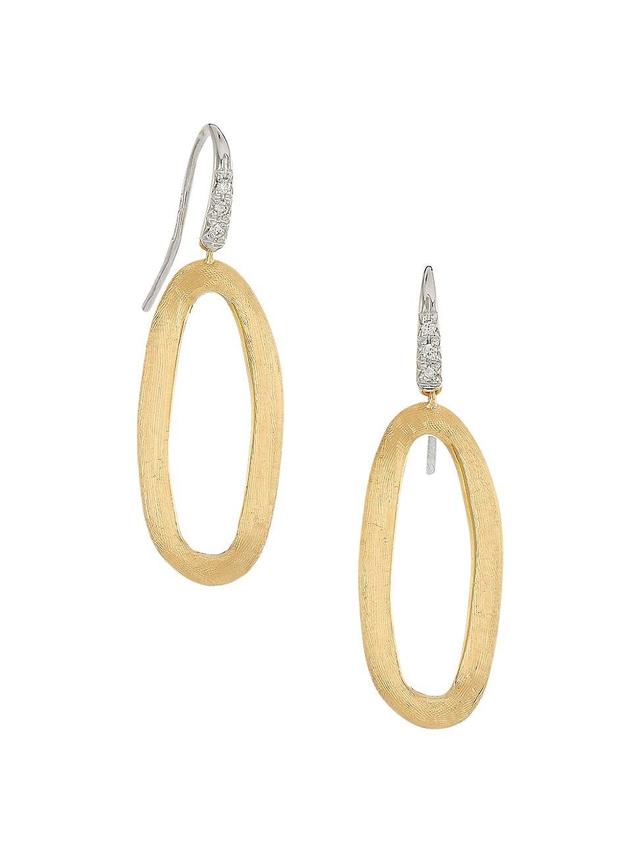 Marco Bicego Jaipur Oval Link Diamond Hook Earrings Product Image