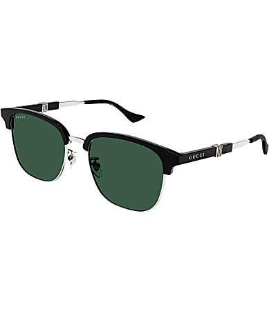 Gucci Mens Running Web 55mm Round Sunglasses Product Image