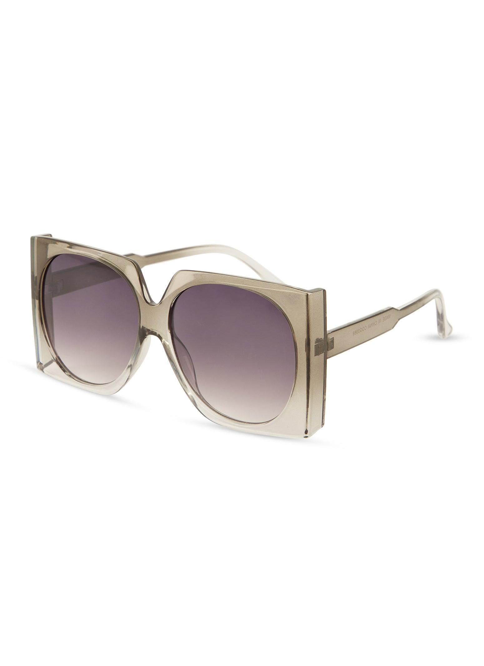 Ombre Clear Frame Oversized Square Sunglasses Female Product Image