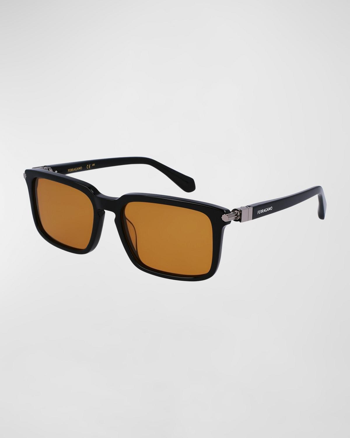 Mens Gancini Evolution Acetate Rectangle Sunglasses Product Image