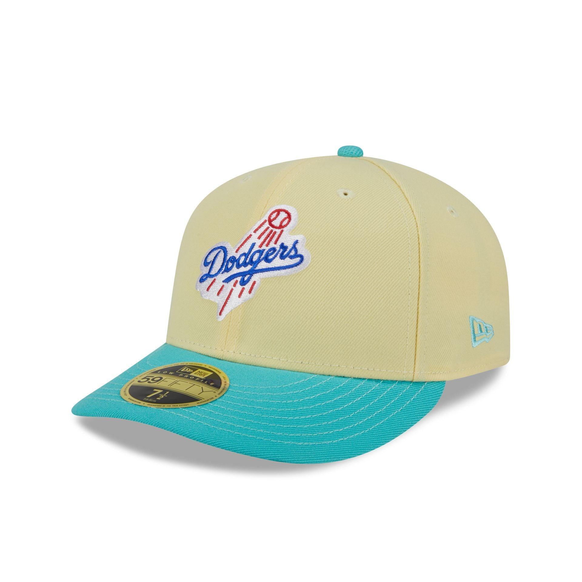 Los Angeles Dodgers Soft Yellow Low Profile 59FIFTY Fitted Hat Male Product Image