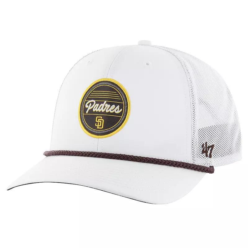 Mens 47 Brand White San Diego Padres Fairway Trucker Adjustable Hat Product Image