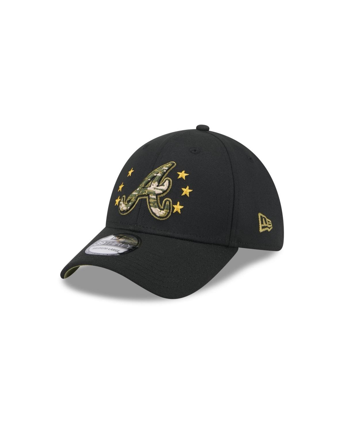 New Era Mens Black Atlanta Braves 2024 Armed Forces Day 39THIRTY Flex Hat Product Image