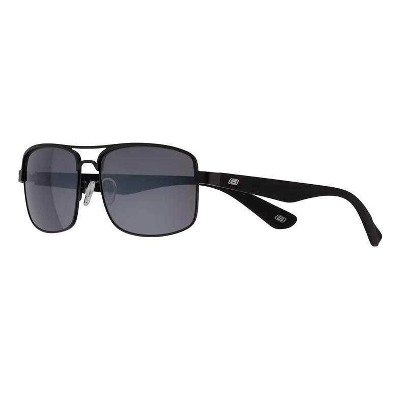 Skechers Mens 59mm Navigator Sunglasses, Black Product Image