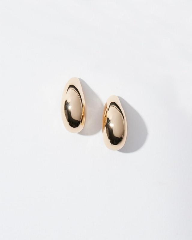 Gold Tone Huggie Hoop Earring   Chico's - Gold - Women Product Image