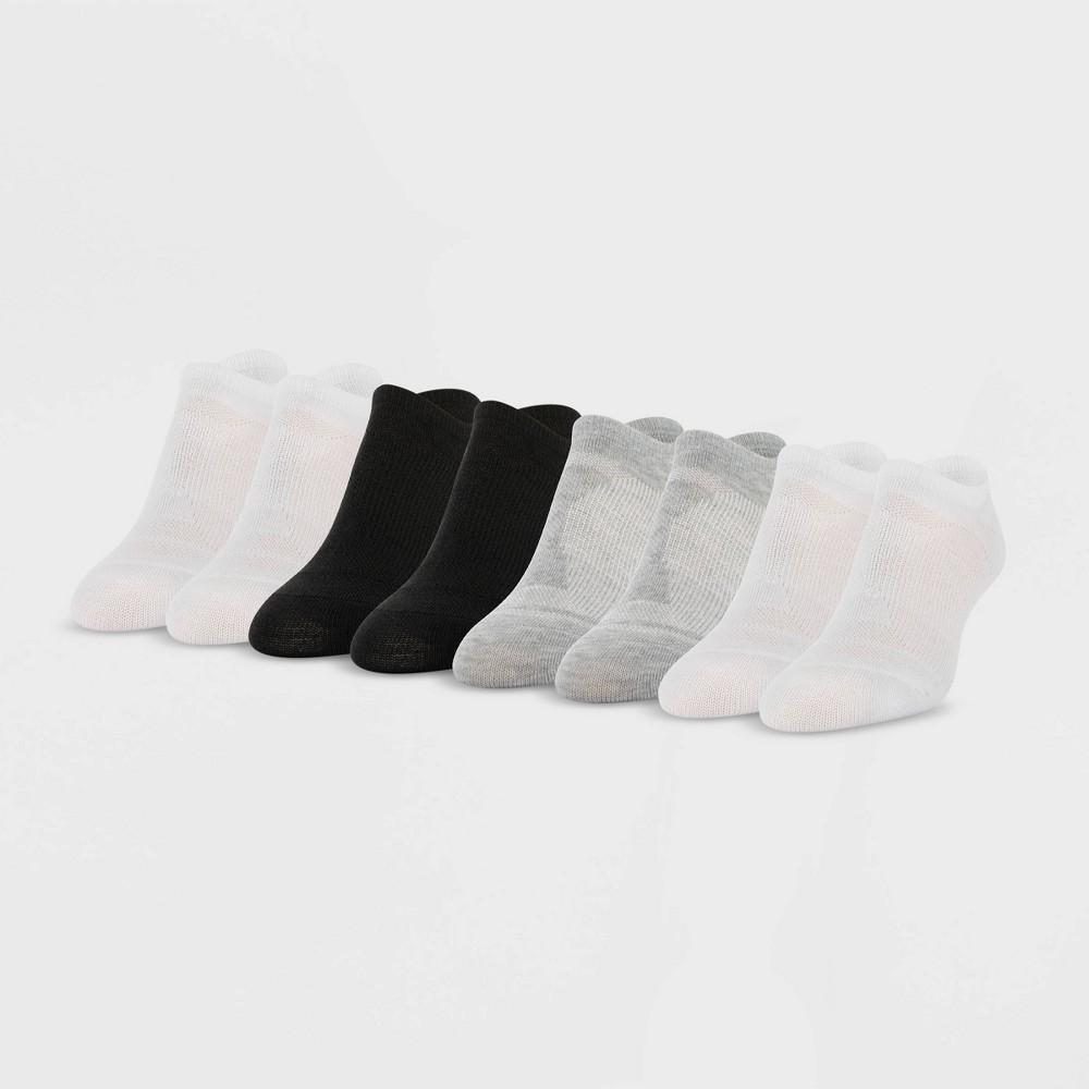 All Pro Womens Perfect Heel Forming Fit 6+2 Bonus Pack Liner Athletic Socks - WhiteBlack 4-10 Product Image