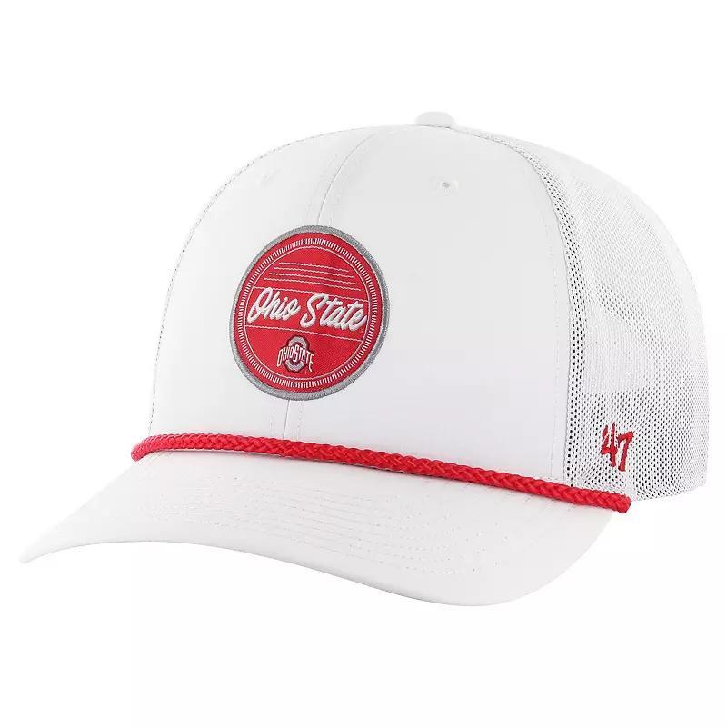 Mens 47 Brand White Ohio State Buckeyes Fairway Trucker Adjustable Hat Product Image