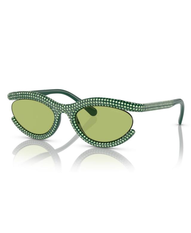 Womens Crystal 54MM Oval Sunglasses Product Image