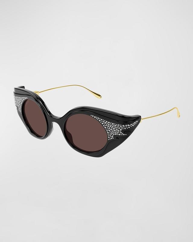 Embellished Acetate & Metal Cat-Eye Sunglasses Product Image