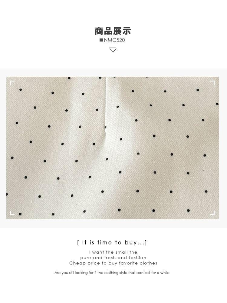 Lace-Hem Dotted Mini Skirt Product Image