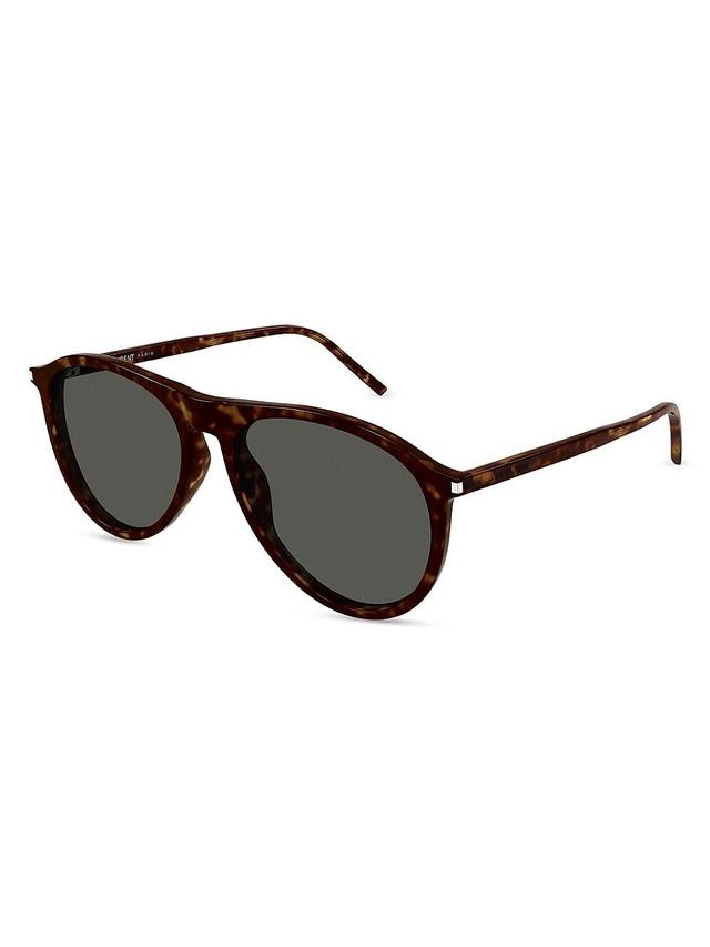 Mens Thin Acetate 56MM Pilot Sunglasses Product Image