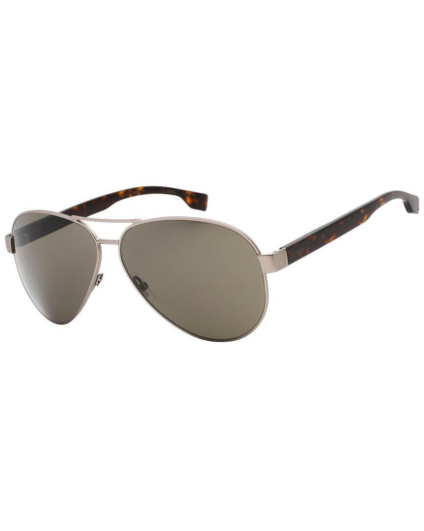 Brown Pilot Men's Sunglasses Boss 1560/o/s 0r81/70 63 In Grey Product Image