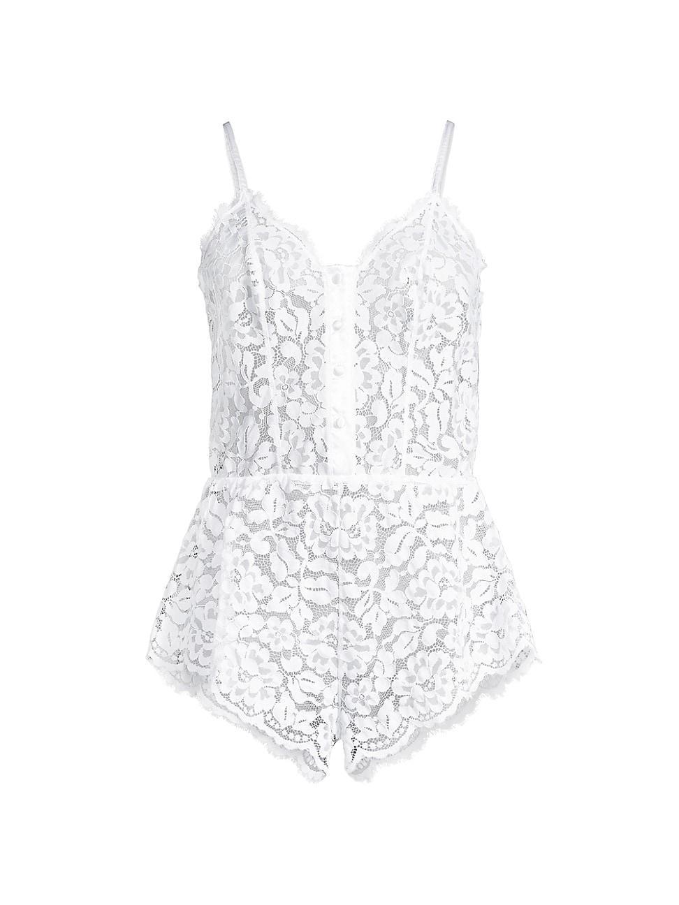 Womens Magnolia Semi-Sheer Lace Teddy Product Image