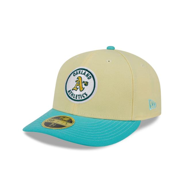 Oakland Athletics Soft Yellow Low Profile 59FIFTY Fitted Hat Male Product Image