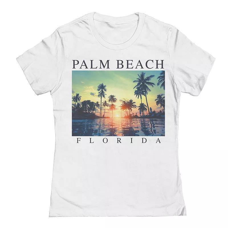 Juniors / Womens Palm Beach Photo Graphic Tee, Girls Product Image