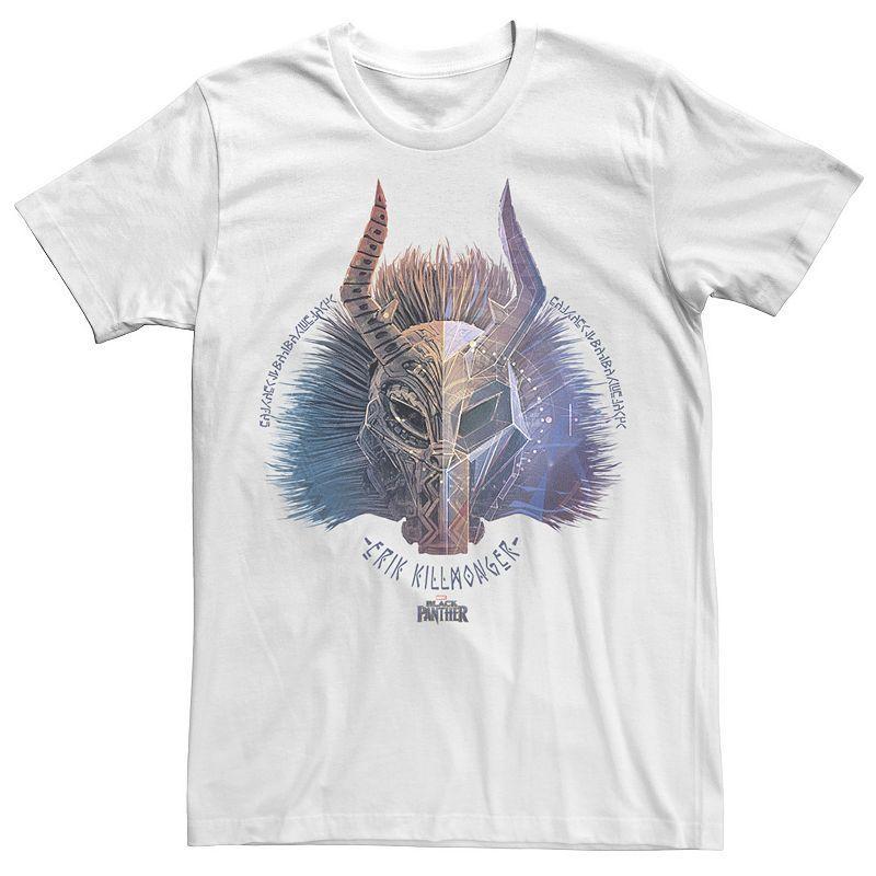 Mens Marvel Black Panther Movie Killmonger Ombre Graphic Tee White Product Image