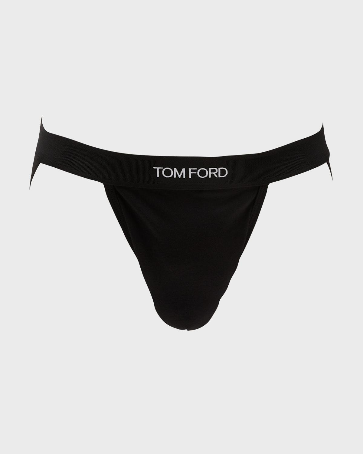 TOM FORD Logo Jacquard Stretch Cotton Jock Strap Product Image