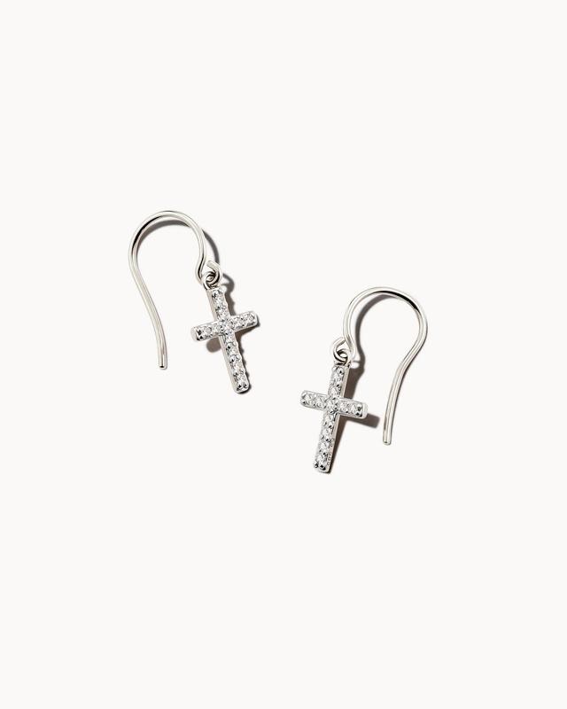 Kendra Scott Cross Drop Earrings in 14k White Gold | Diamonds Product Image