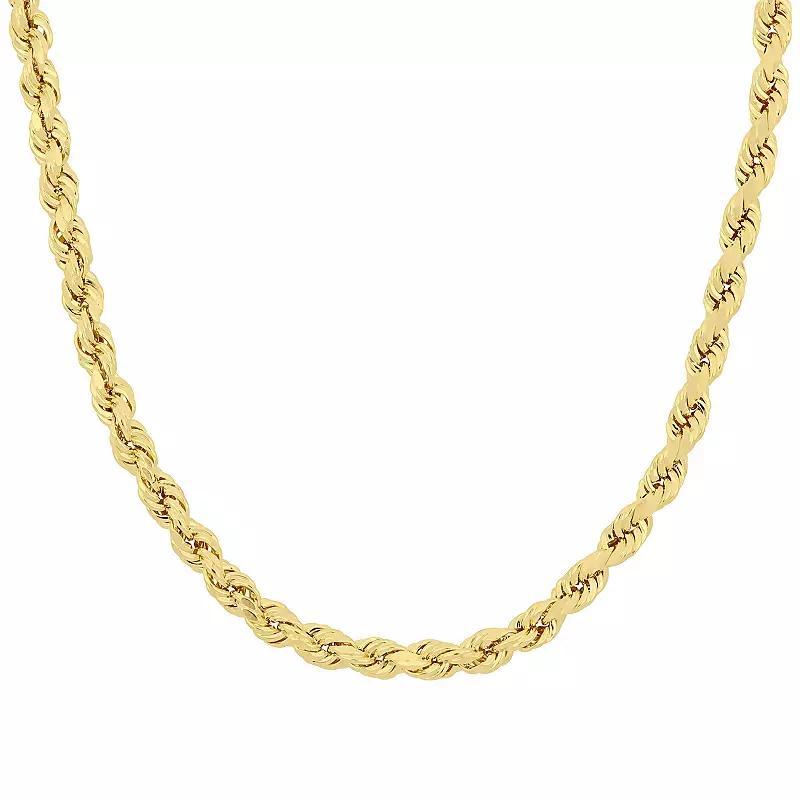 Stella Grace 14k Gold Rope Chain Necklace, Mens Product Image