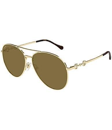 Gucci Womens Horsebit 60mm Navigator Sunglasses Product Image