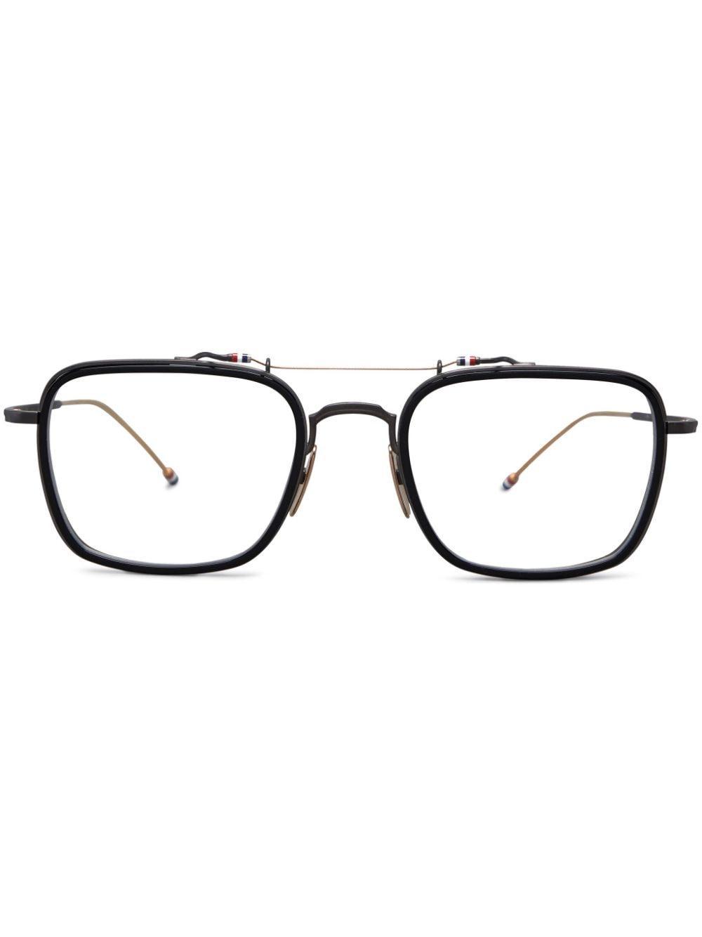 Rectangular-frame Glasses In Black Product Image