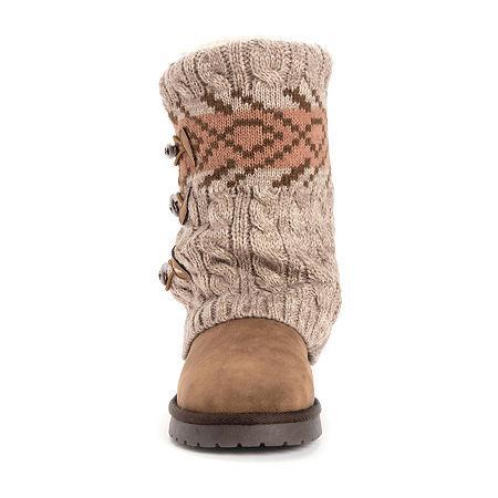 Essentials by MUK LUKS Cheryl Womens Knit Winter Boots Grey Product Image