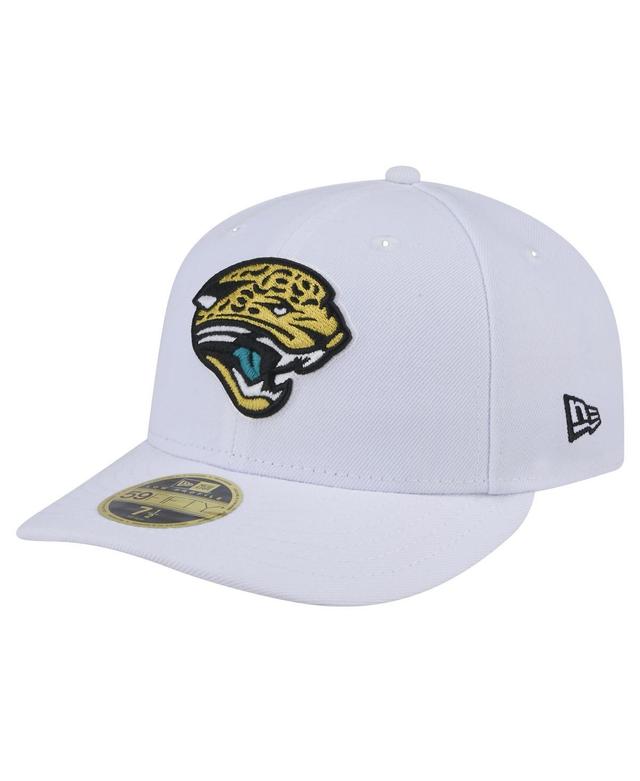 New Era Mens White Jacksonville Jaguars Throwback Logo Omaha Low Profile 59FIFTY Fitted Hat Product Image